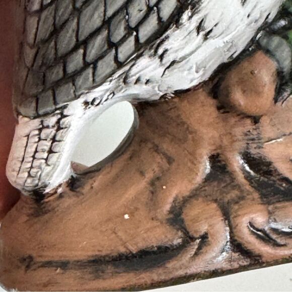 Vintage Hand-painted Ceramic Owl Figurine - Picture 8 of 9